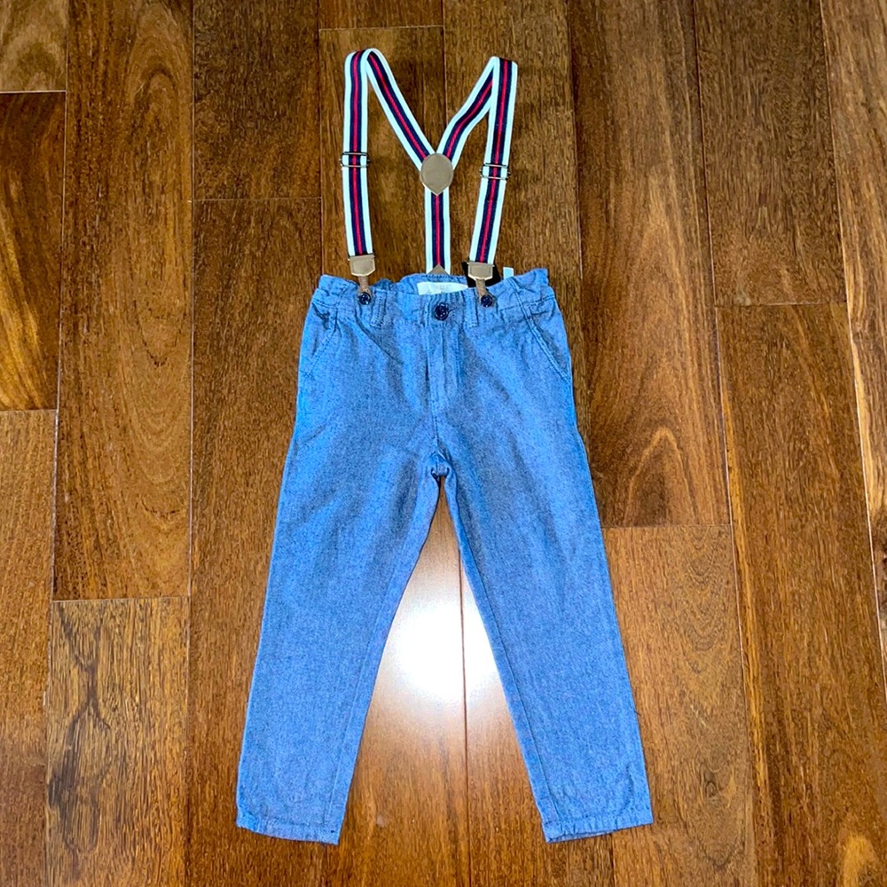 H&M skinny pant suspender